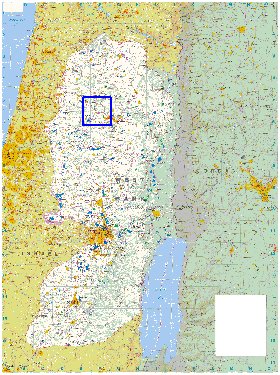 mapa de Cisjordania