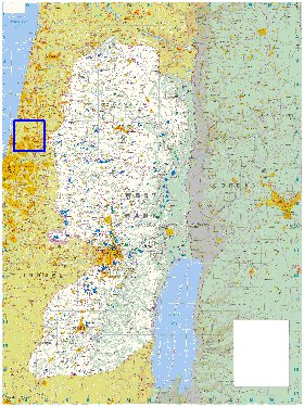 mapa de Cisjordania