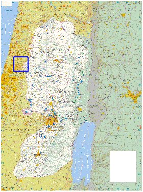 mapa de Cisjordania