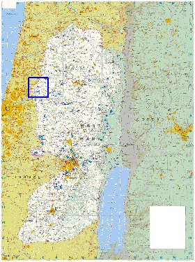 mapa de Cisjordania