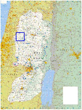 mapa de Cisjordania