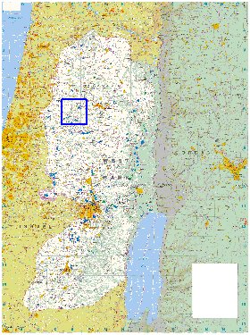 mapa de Cisjordania