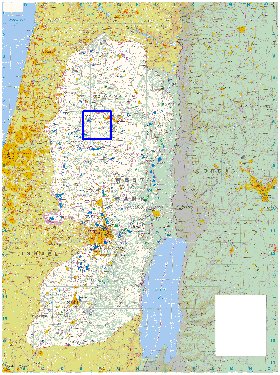 mapa de Cisjordania