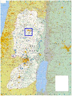 mapa de Cisjordania