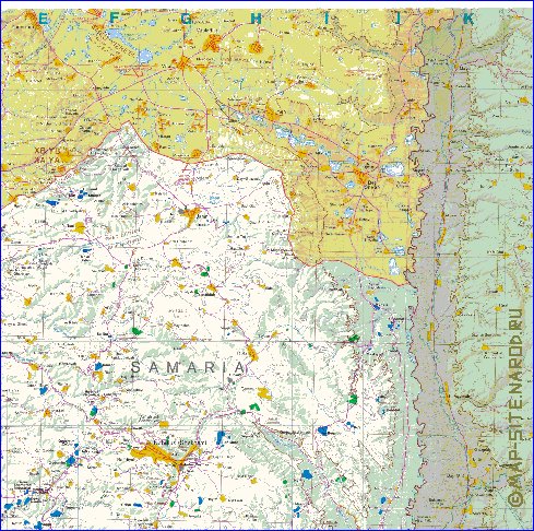 carte de Cisjordanie