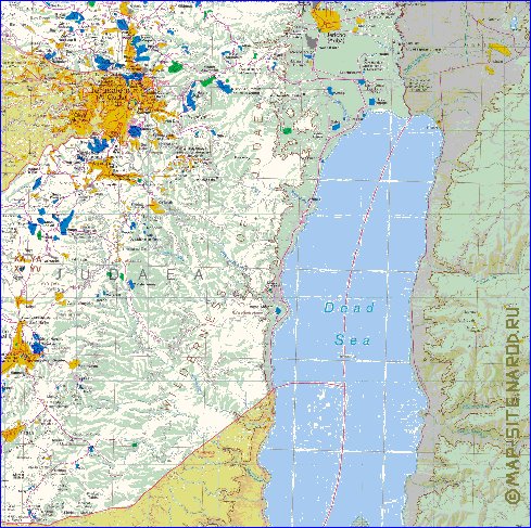 mapa de Cisjordania