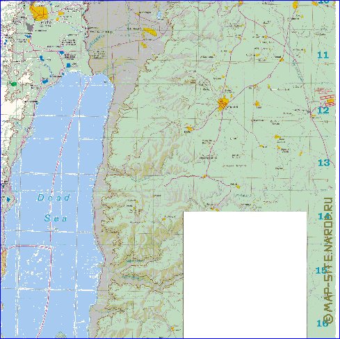 mapa de Cisjordania