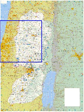 mapa de Cisjordania