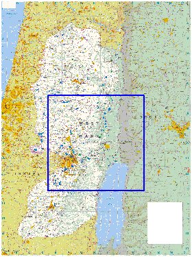 mapa de Cisjordania