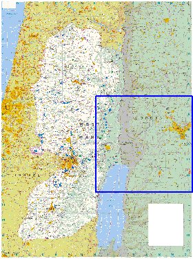 mapa de Cisjordania