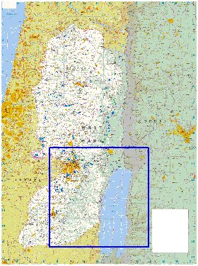 mapa de Cisjordania