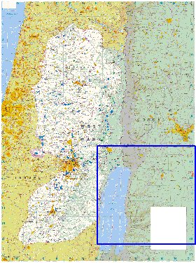 mapa de Cisjordania