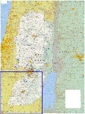 carte de Cisjordanie