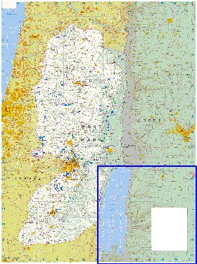 mapa de Cisjordania