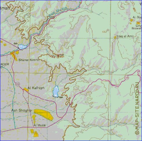 mapa de Cisjordania