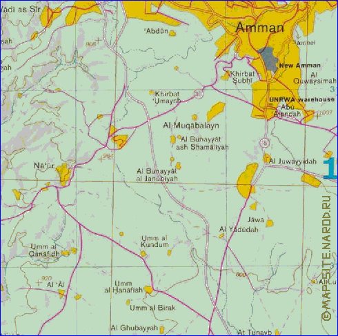 mapa de Cisjordania