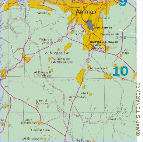 mapa de Cisjordania