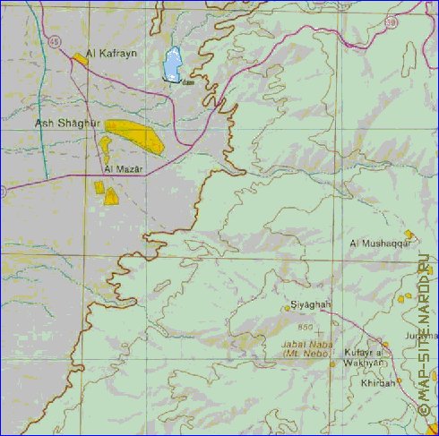 mapa de Cisjordania