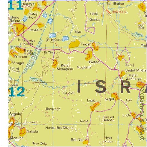 mapa de Cisjordania