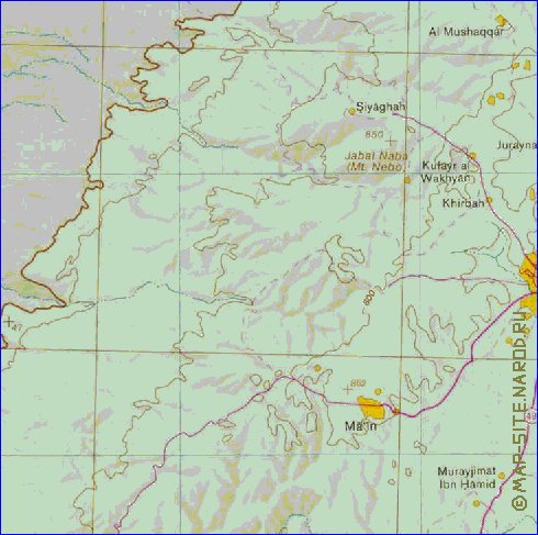 mapa de Cisjordania