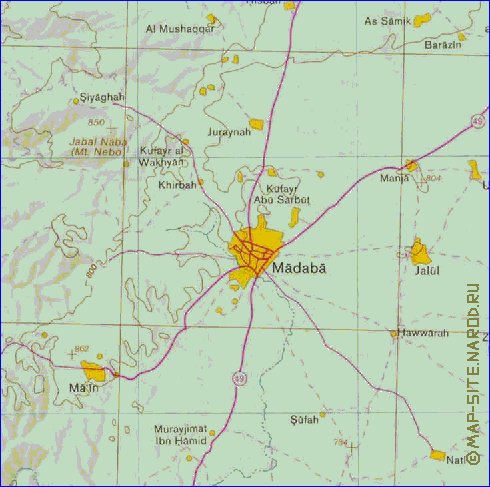 mapa de Cisjordania