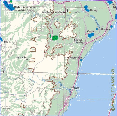 mapa de Cisjordania