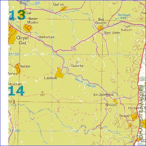 mapa de Cisjordania