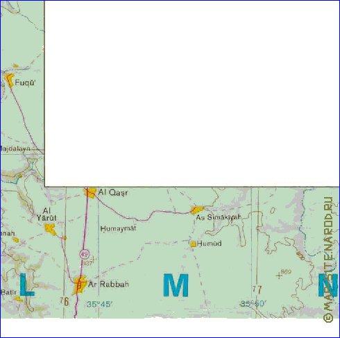 mapa de Cisjordania