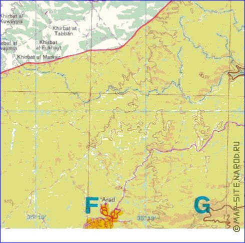 mapa de Cisjordania