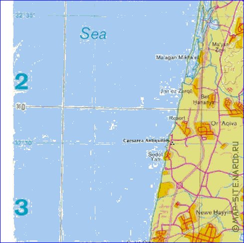 mapa de Cisjordania