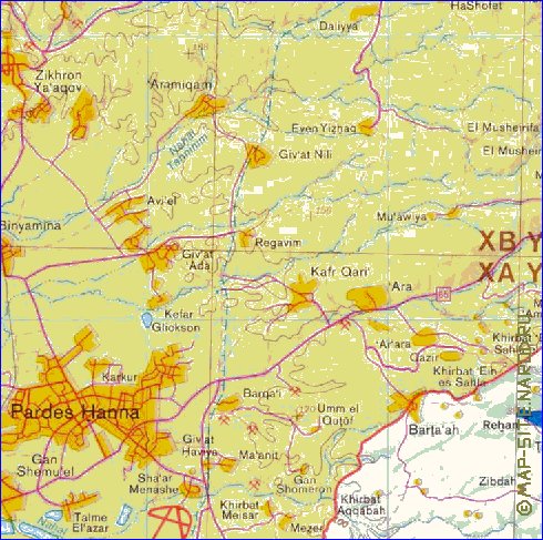 mapa de Cisjordania