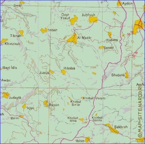 mapa de Cisjordania