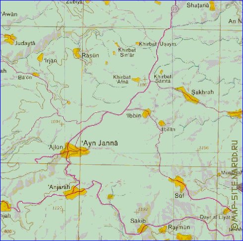 mapa de Cisjordania