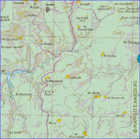 mapa de Cisjordania