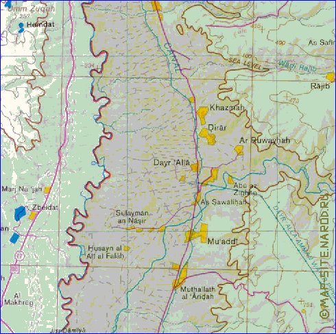 carte de Cisjordanie