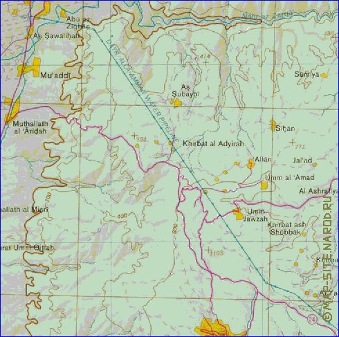 carte de Cisjordanie