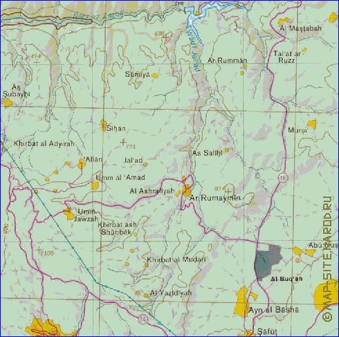 mapa de Cisjordania