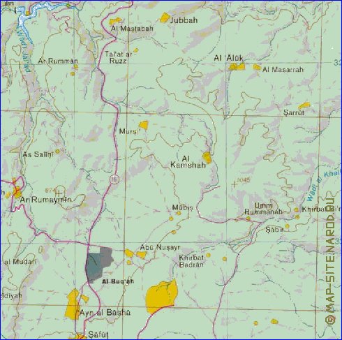 mapa de Cisjordania