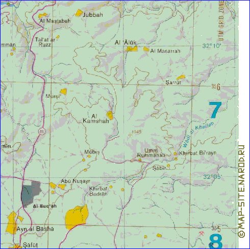 mapa de Cisjordania