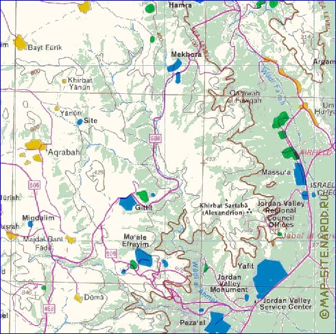 carte de Cisjordanie