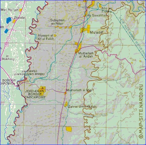 mapa de Cisjordania