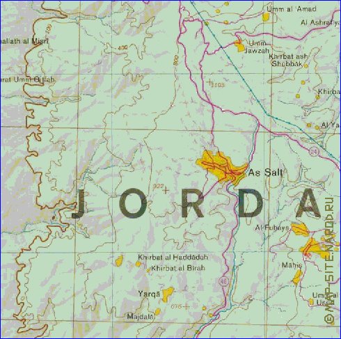 mapa de Cisjordania