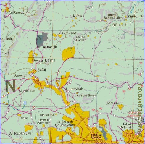 mapa de Cisjordania