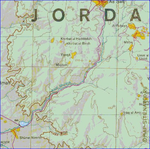 mapa de Cisjordania