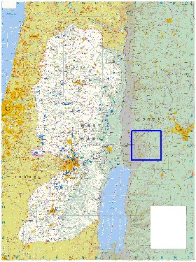 mapa de Cisjordania