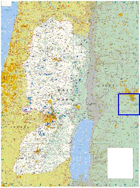 mapa de Cisjordania