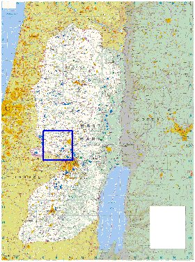 mapa de Cisjordania