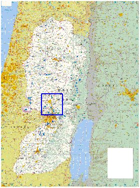 mapa de Cisjordania