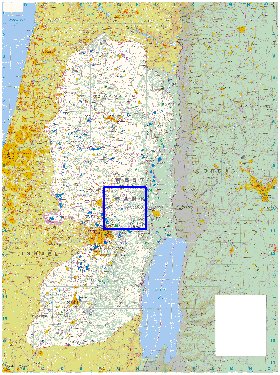 mapa de Cisjordania