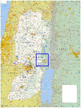 mapa de Cisjordania